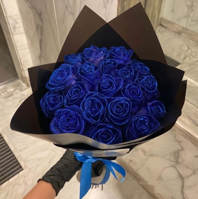 Artificial Glittering Flower Rose Bouquet